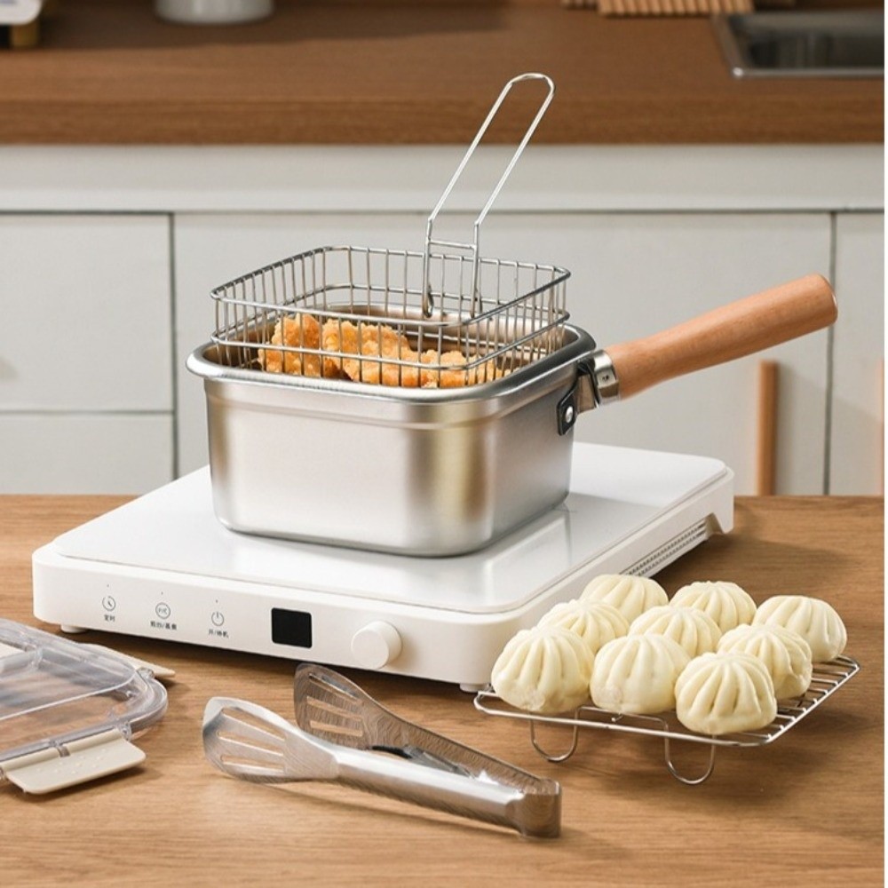 Camping Cooking Rice - Wajan Penggorengan Portable Stainless Steel Bentuk