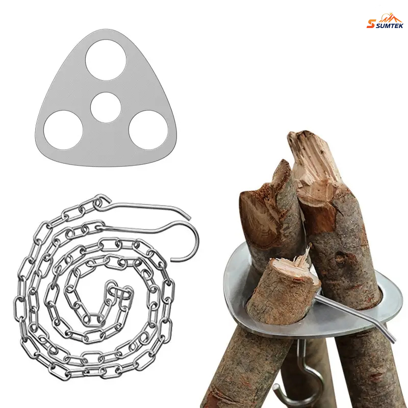 Camping Cooking Multi Tool - Gantungan Tripod Berkemah Portabel Baja Tahan