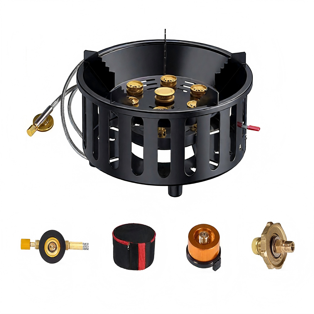 Camping Cooking Drawer - Kompor Camping Portabel 7-Tungku Daya Tinggi