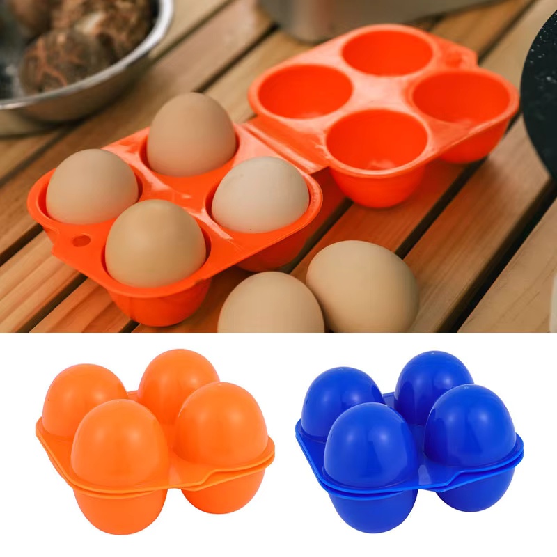 Camping Cooking Container - Kotak Telur 4 Kisi Kotak Penyimpanan