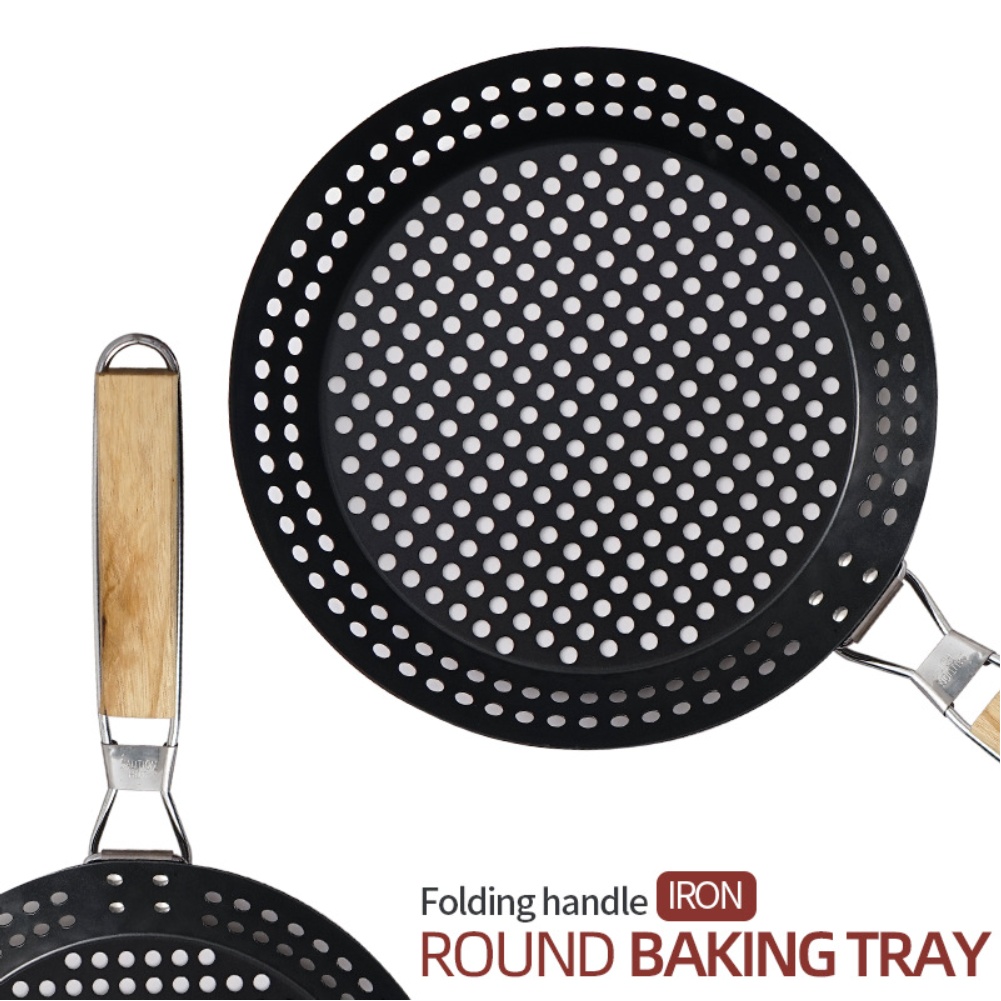 Camping Cooking Tray - Nampan Panggangan Barbekyu Lipat Portabel Bulat