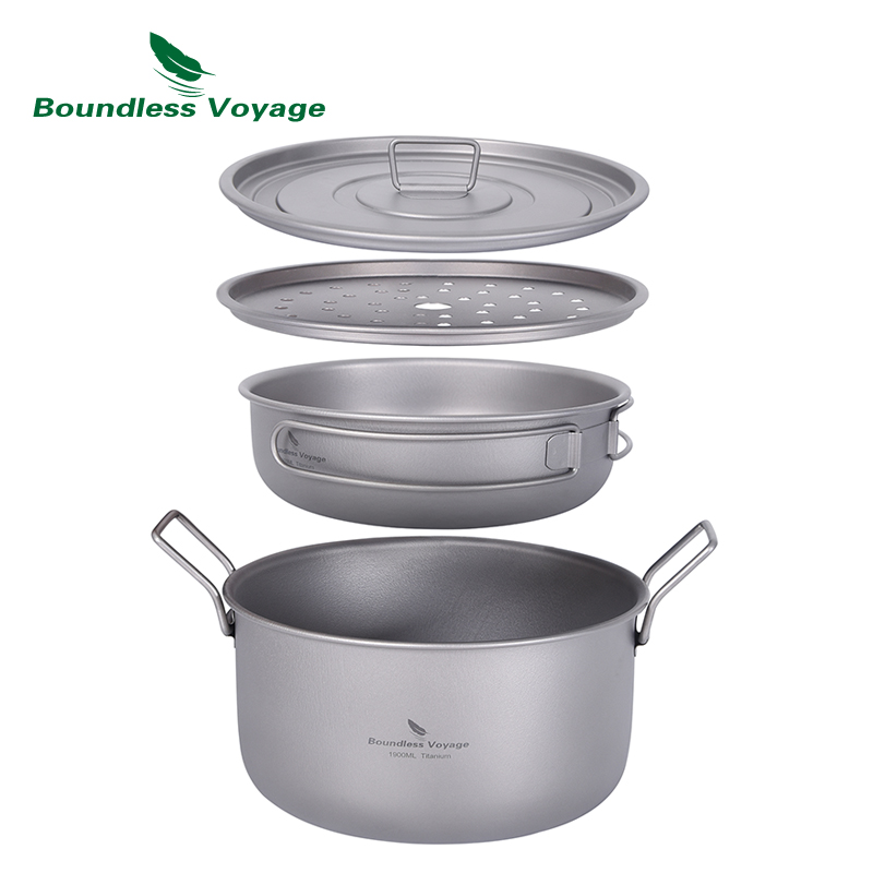 Camping Cooking Rice - Boundless Voyage panci masak berkemah multifungsi