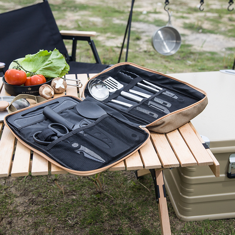 8 Buah Set Peralatan Masak Dap - Camping Cooking Utensil Bag ulasan dan harga