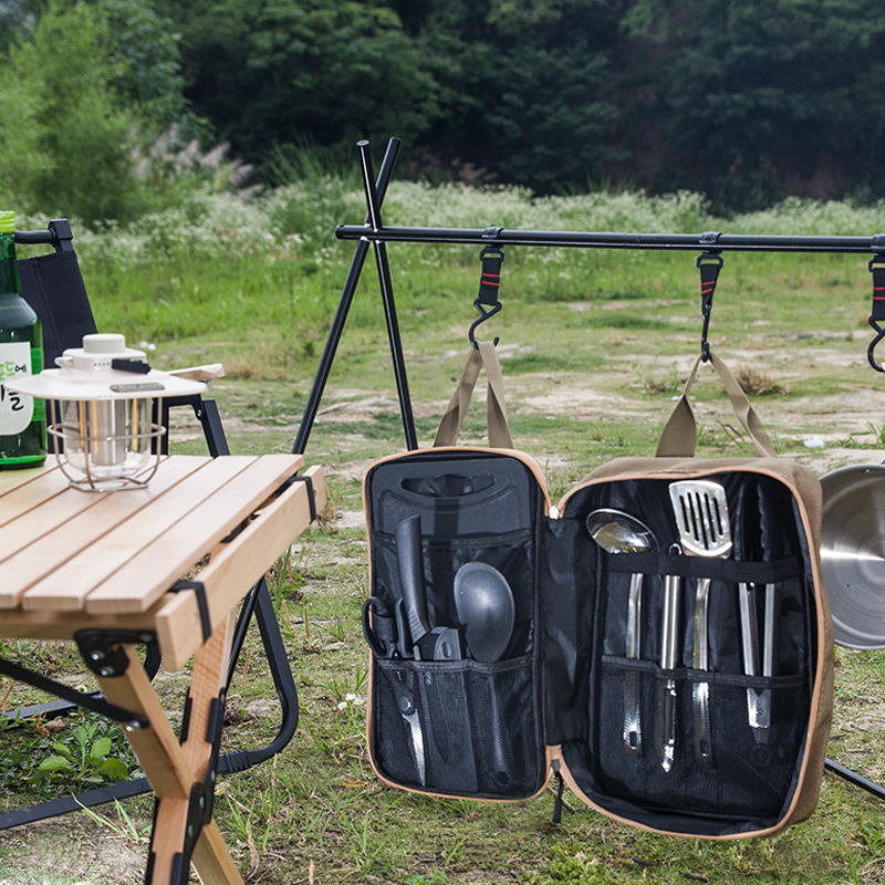 8 Buah Set Peralatan Masak Dap - Camping Cooking Utensil Bag ulasan dan harga