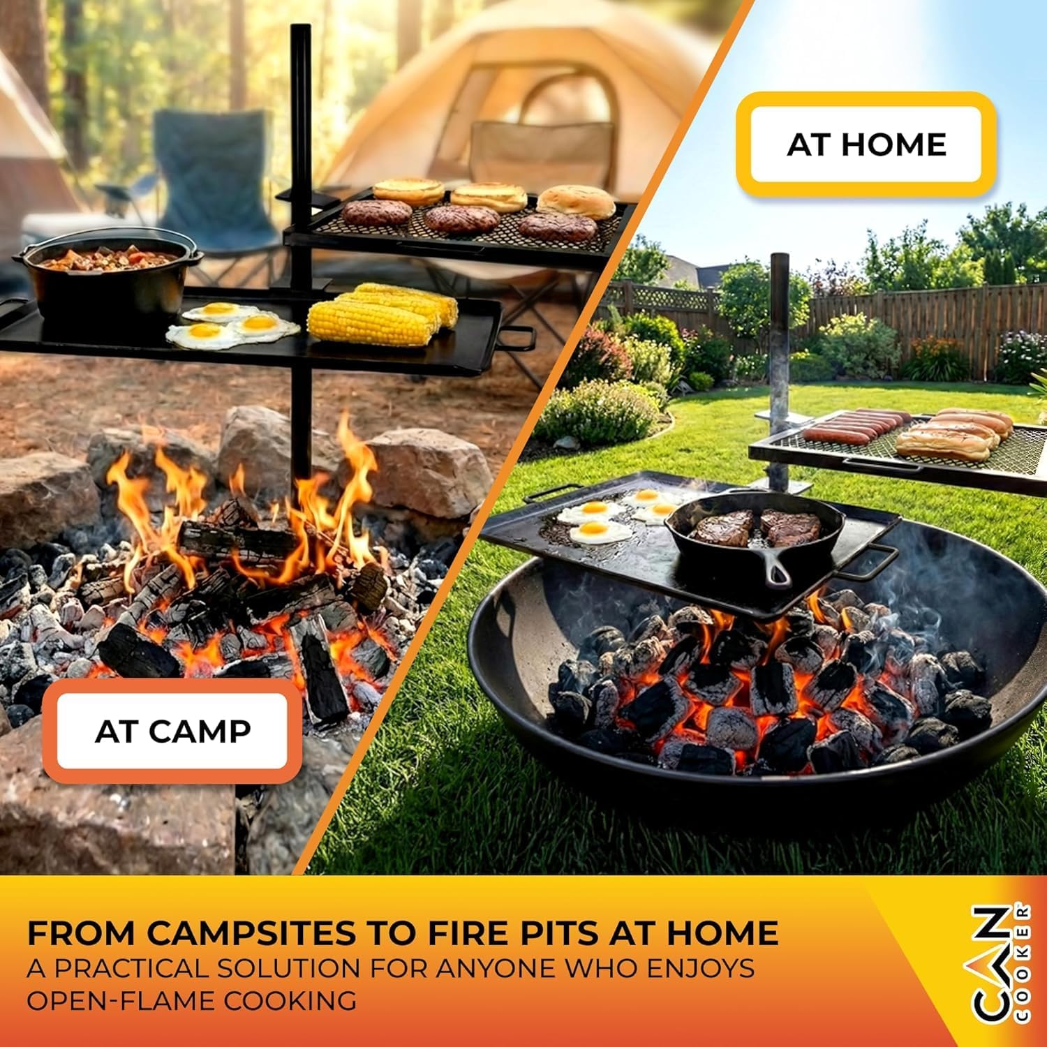 Pemanggang Api Unggun Portabel - Camping Cooking Open Fire ulasan dan harga