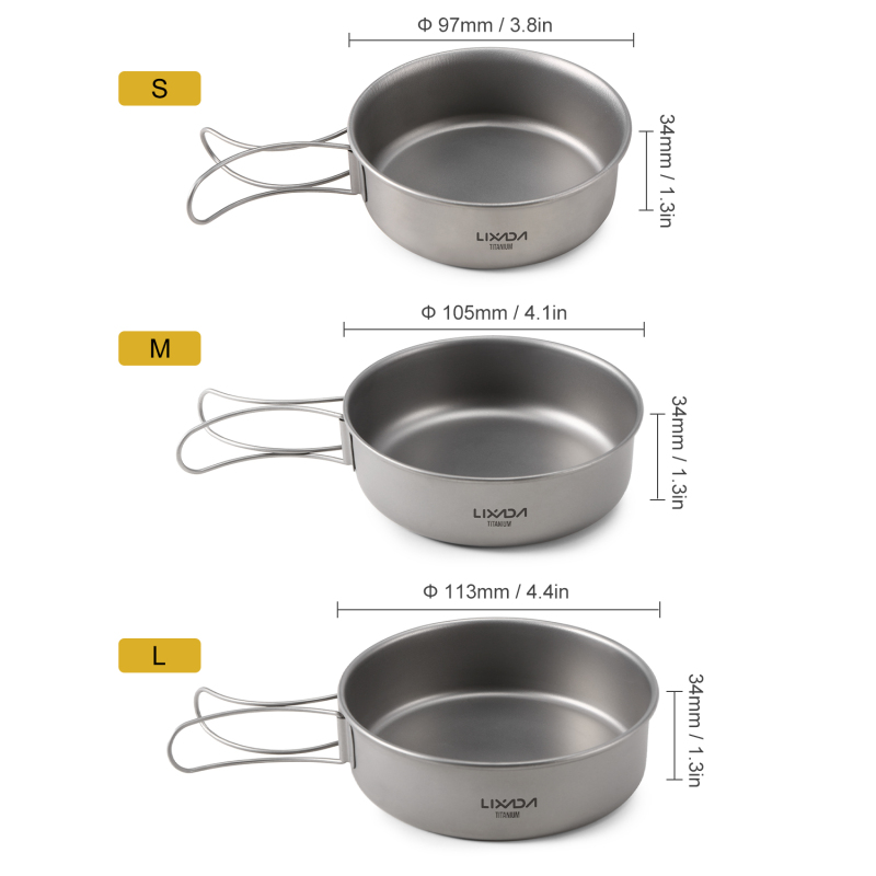Lixada mangkuk Titanium sangat - Camping Cooking Tray ulasan dan harga