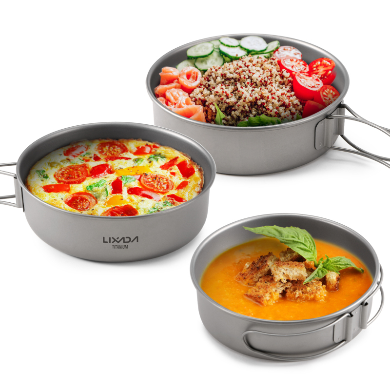Lixada mangkuk Titanium sangat - Camping Cooking Tray ulasan dan harga