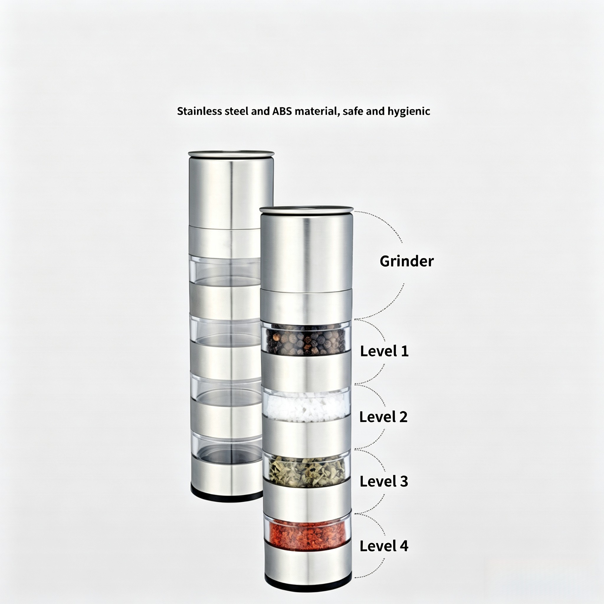 1 Set Penggiling Bumbu Stainle - Camping Cooking Container ulasan dan harga